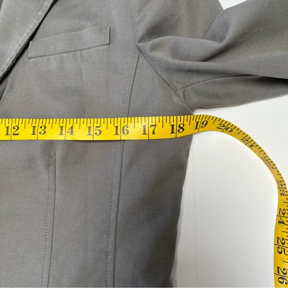 Banana Republic⎮Blazer with button flap pockets⎮Grey Stretch Cotton⎮10 - Picture 11 of 16
